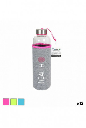 Stiklinis butelis su neopreno dangteliu Bewinner 600 ml (12 vnt.)