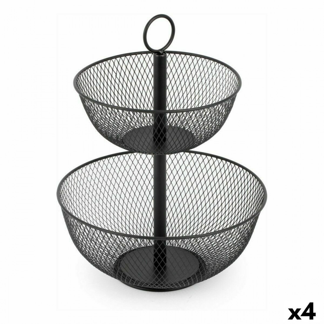 Vaisių dubuo Confortime Dvigubas Metalinis 31 x 31 x 41 cm (4 vnt.)
