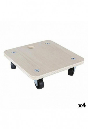Medinė bazė su ratukais Bricotech 58764 (30 x 30 x 8 cm) Medžio 30 x 30 x 8 cm 1,8 mm