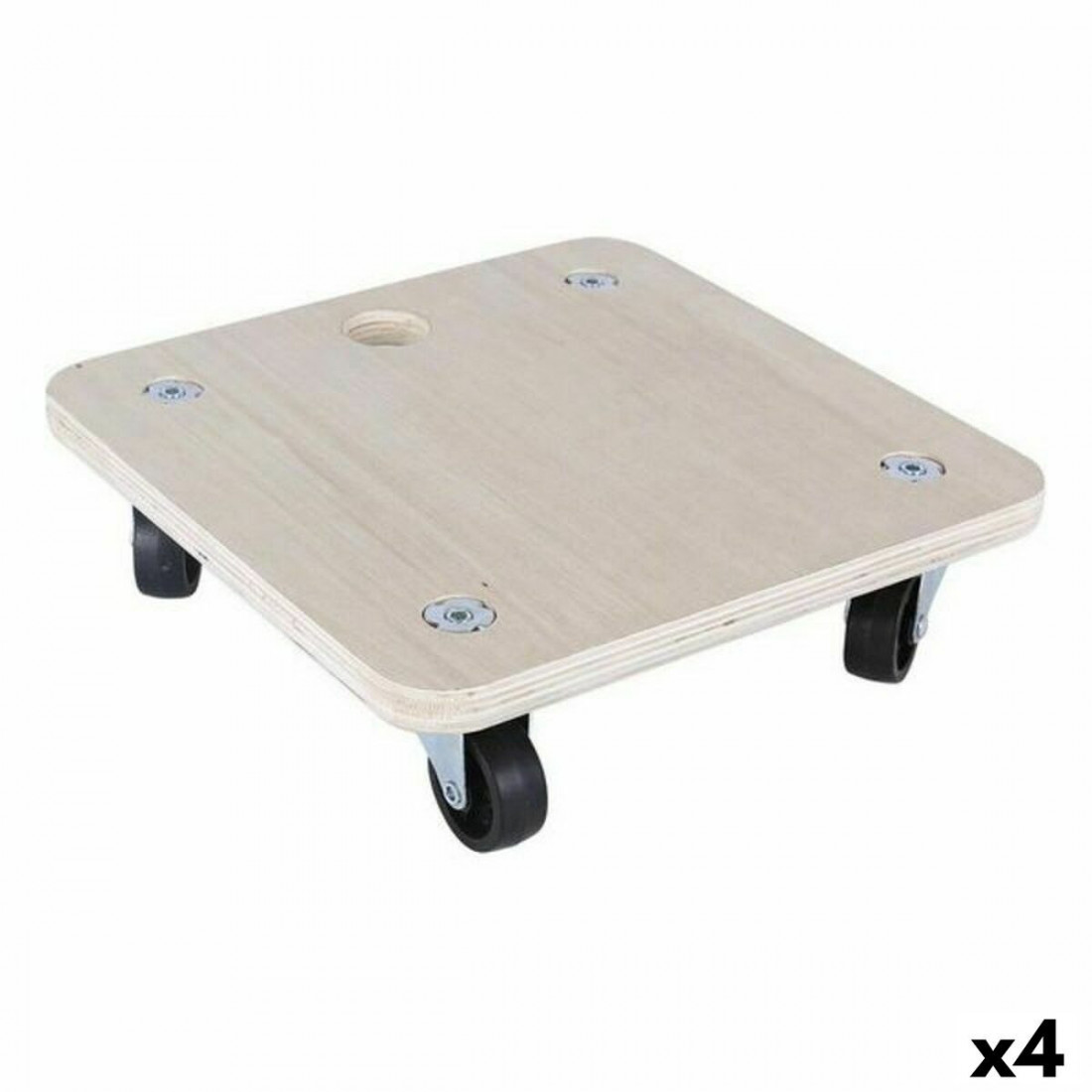 Medinė bazė su ratukais Bricotech 58764 (30 x 30 x 8 cm) Medžio 30 x 30 x 8 cm 1,8 mm