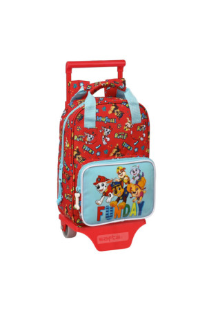 Mokyklinė kuprinė su ratukais The Paw Patrol Funday Raudona Šviesiai mėlyna (20 x 28 x 8 cm)