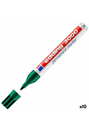 Nuolatinis žymeklis Edding 3000 Žalia (10 vnt.)