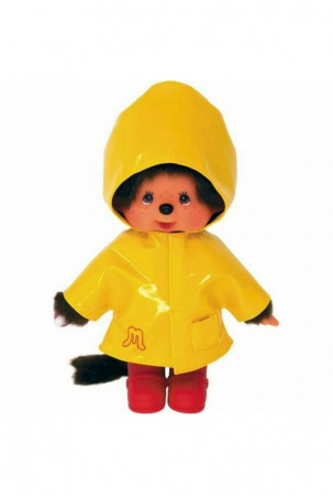 Pūkuotas žaislas Bandai Monchhichi Iconic Raincoat 20 cm Geltona