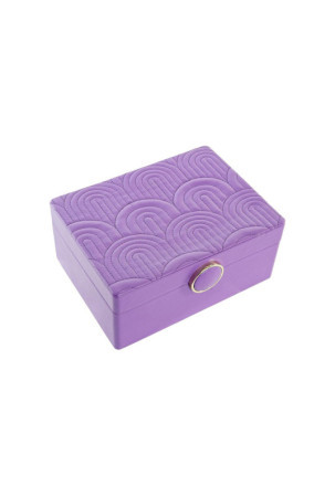 Dėžutė DKD Home Decor 17 x 13 x 8,5 cm Alyvinė Poliuretanas Medžio MDF