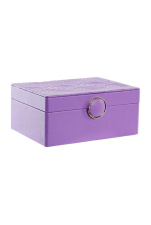 Dėžutė DKD Home Decor 17 x 13 x 8,5 cm Alyvinė Poliuretanas Medžio MDF
