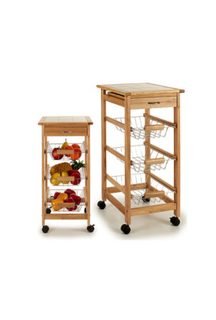 Daržovių vežimėlis Metalinis pušis Plytelė (37 x 76 x 37 cm)