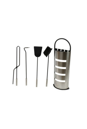 Židinio indai DKD Home Decor Sidabras Plienas 23 x 15 x 66 cm (4 Dalys)