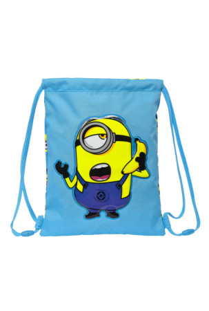 Kuprinė su virvutėmis Minions Minionstatic Mėlyna (26 x 34 x 1 cm)