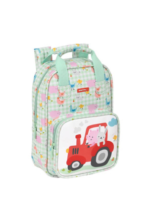 Mokyklinis krepšys Safta Granja Balta Šviesiai žalia (20 x 28 x 8 cm)