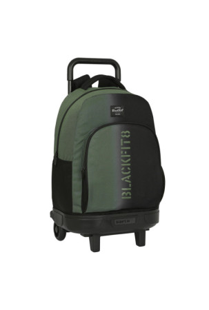 Mokyklinė kuprinė su ratukais BlackFit8 Gradient Juoda Karinė žalia (33 x 45 x 22 cm)