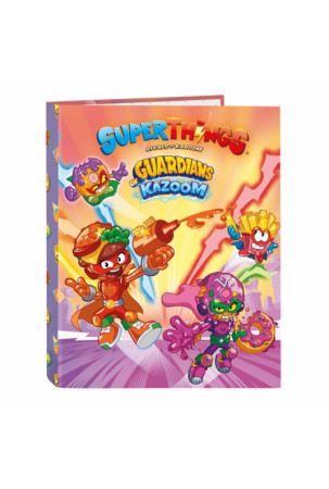 Žiedinis segtuvas SuperThings Guardians of Kazoom Purpurinė Geltona A4 (26.5 x 33 x 4 cm)